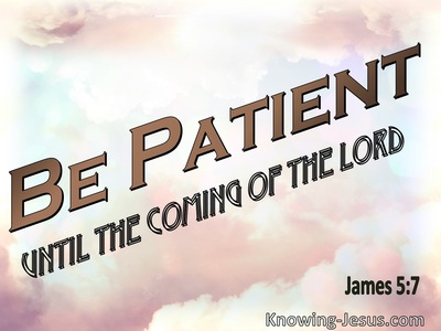 James 5:7 Be Patient Until The Coming Of The Lord (pink)